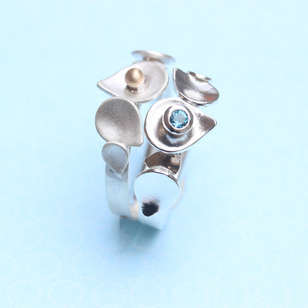 Dewdrop Stacking Silver ring