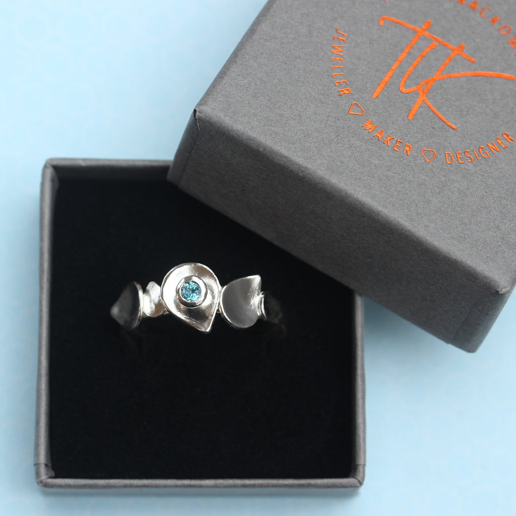 Dewdrop Stacking Silver ring