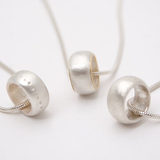 Optima Silver & Gold Pendant Necklace