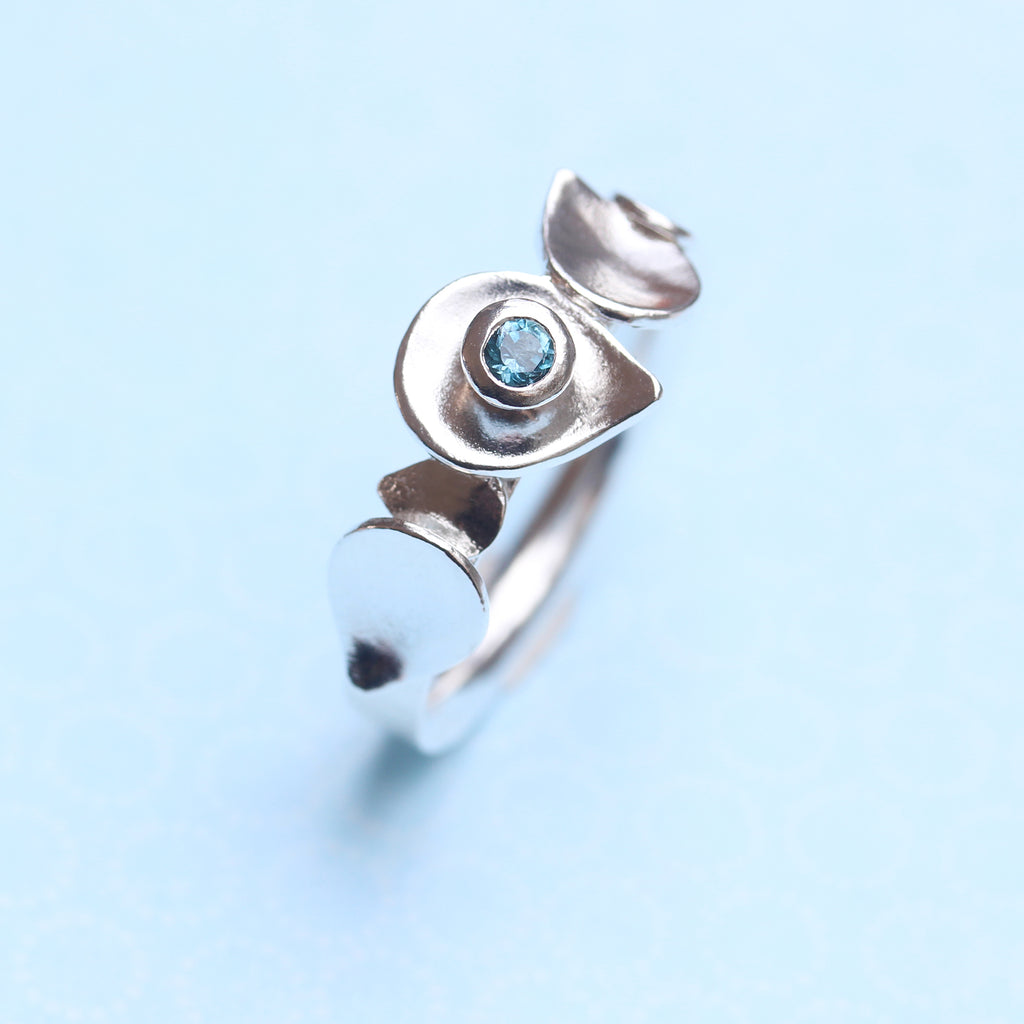Dewdrop Stacking Silver ring
