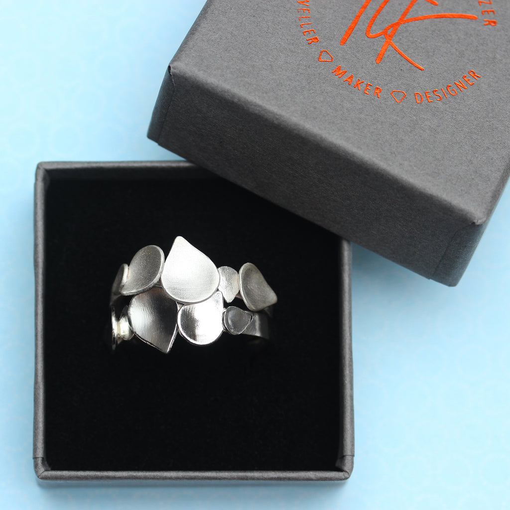 Dewdrop Stacking Silver ring