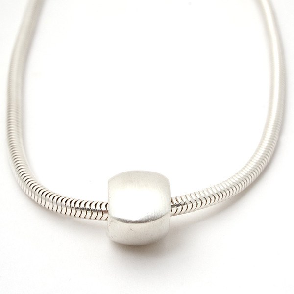 Floating Teardrop Silver Pendant Necklace