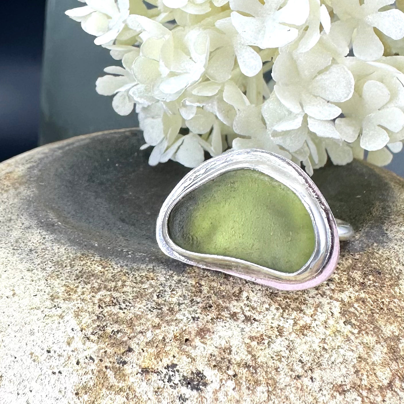 Sea Green Seaglass Ring