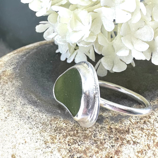 Sea Green Seaglass Ring