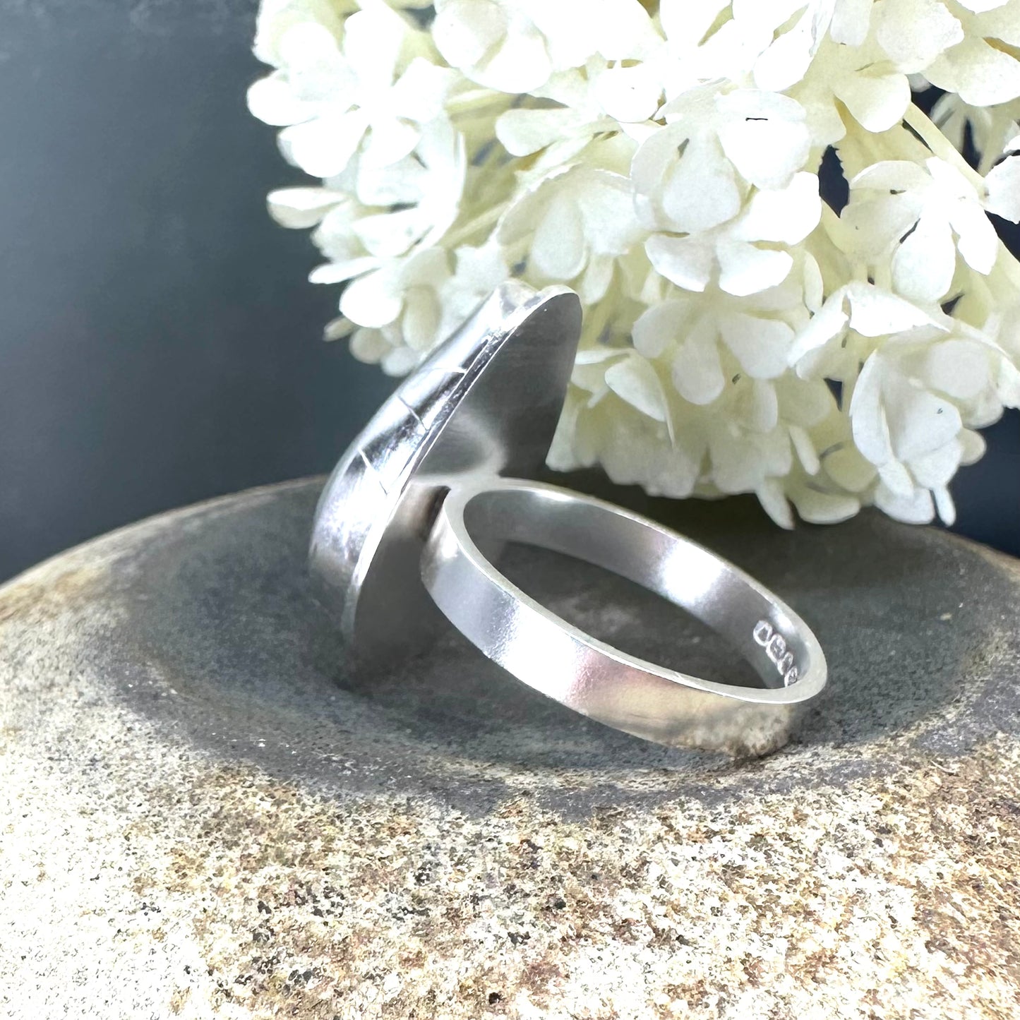 Aqua Sea Glass Ring