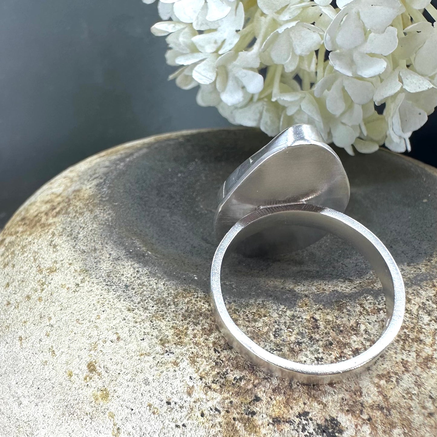 Aqua Sea Glass Ring