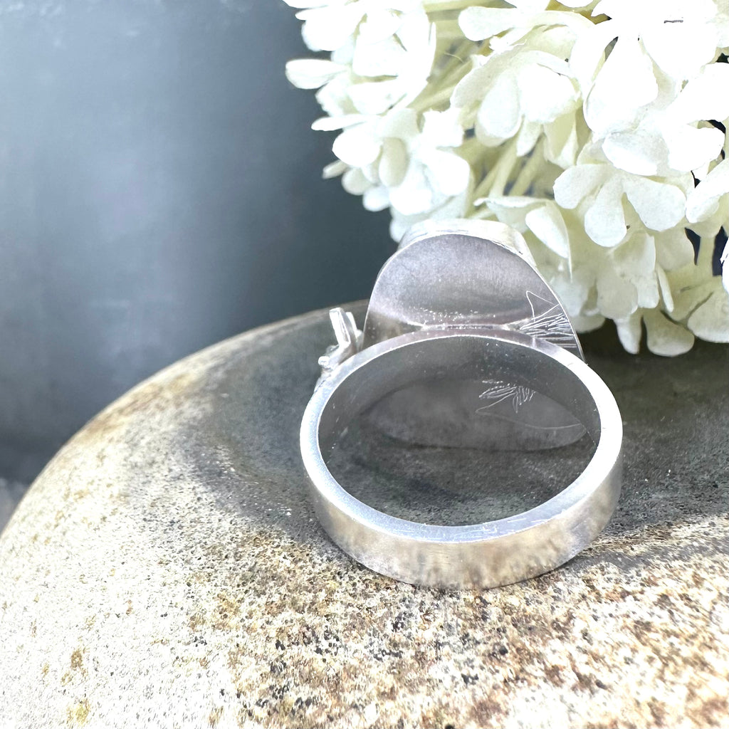 Fiori Aquamarine Sea Glass Ring