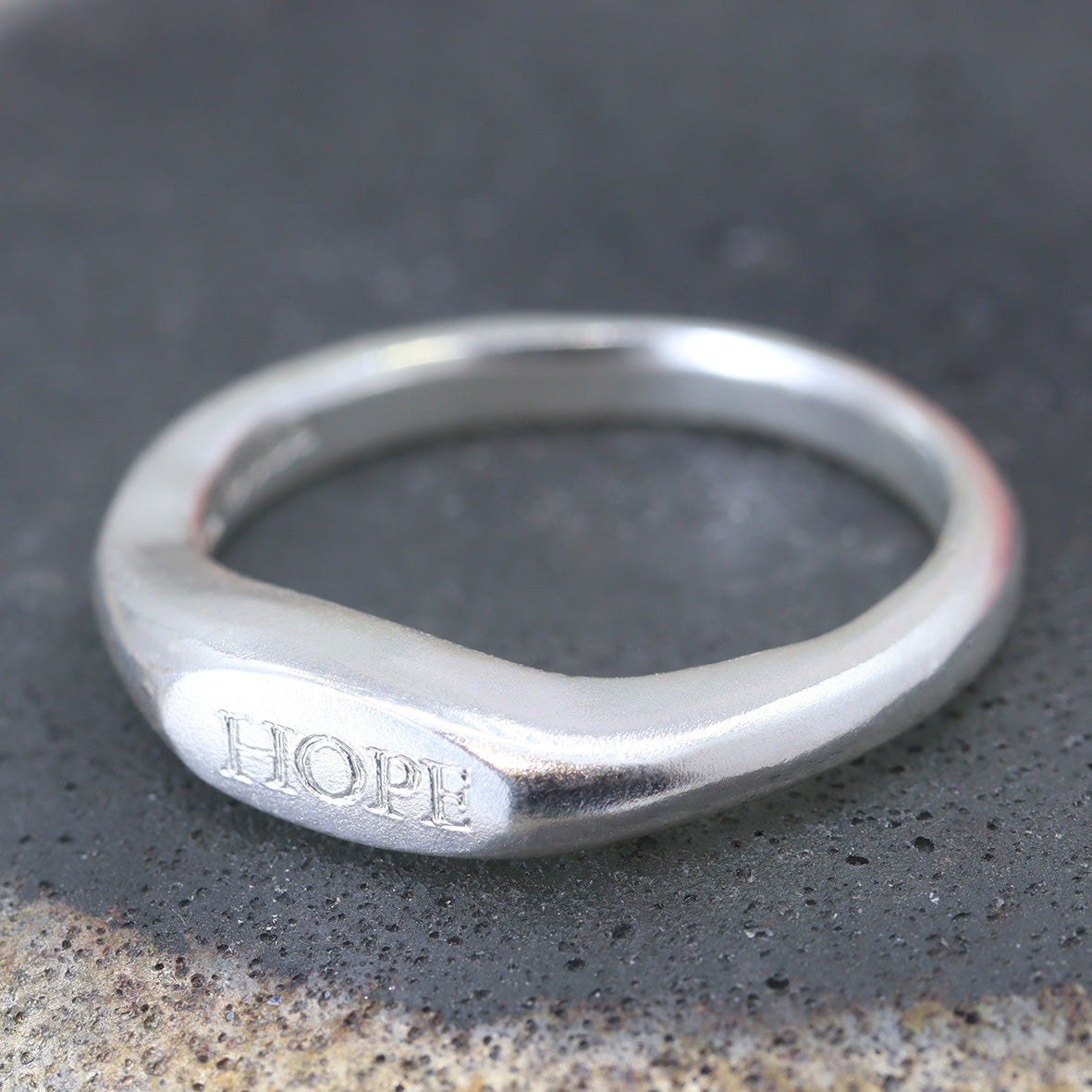 Thin Moulton Signet Style ring