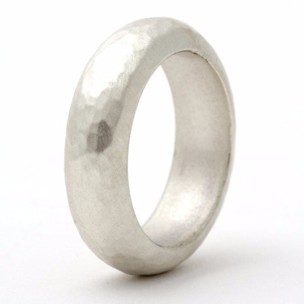 Sterling silver hammered ring