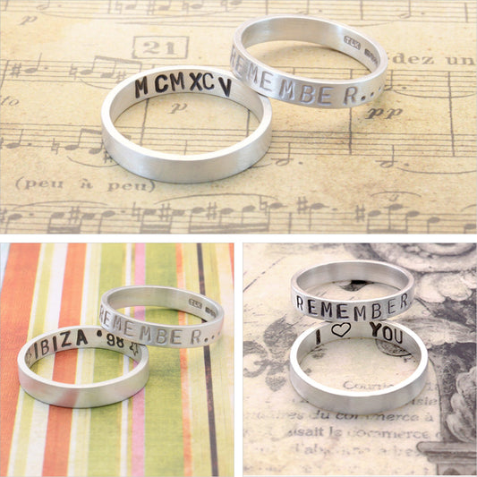 Personalised Silver Story Ring