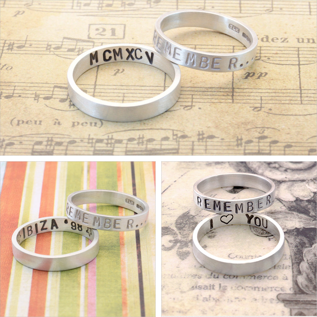 Personalised Silver Story Ring