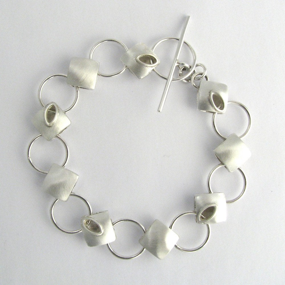 Sterling silver cushion bracelet