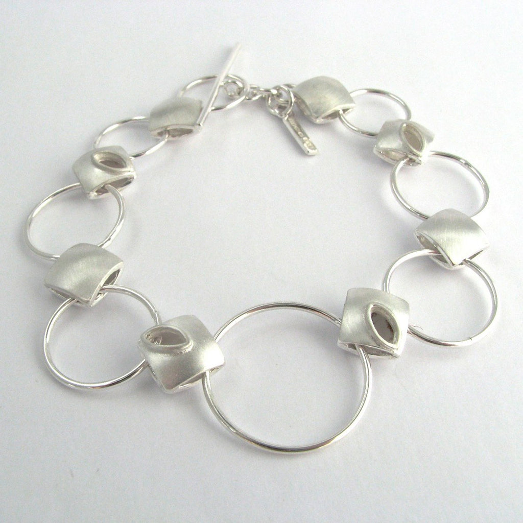 Graduated Sterling Silver Bracelet