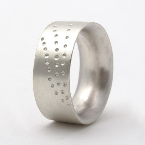 Dotty Sterling Silver Personalised Ring