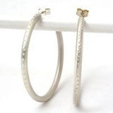 Large Dotty Sterling Silver Hoop Earrings